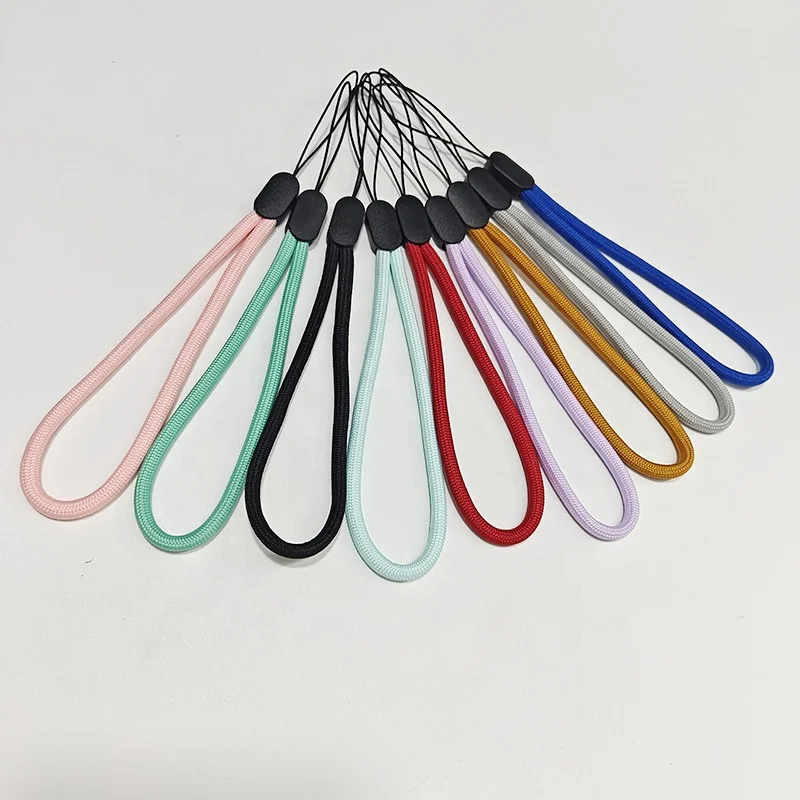 Custom woven women short hand phone wrist strap lanyard string rope for camera controller light selfie stick speaker usb keys