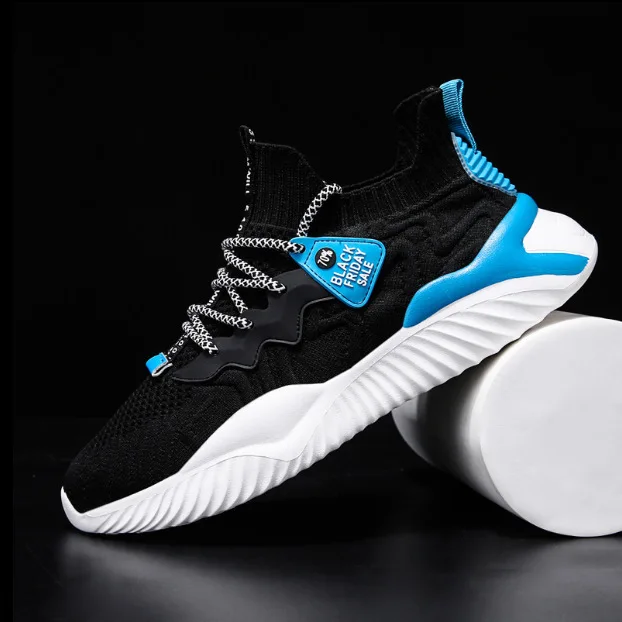 free shipping black stylish sneaker outer soles sports casual joggers flat stylish track  for men shoes sneakers