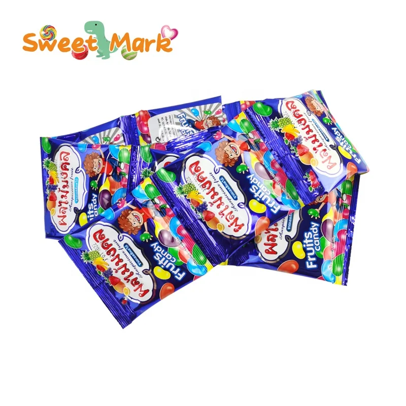 Colorful Mixed Fruit Flavored Candy Halal Candy Soft Jelly Beans