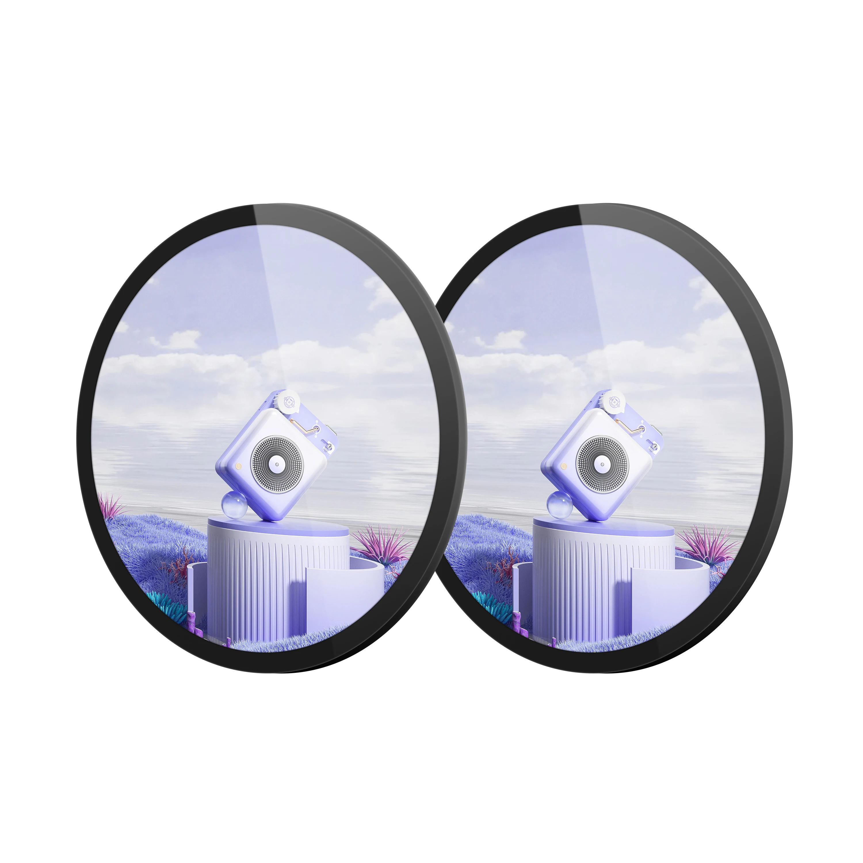 High Brightness 700 nits Circular Display 23.6 Inch Circular LCD Round Touch Screen Digital Signage And Displays
