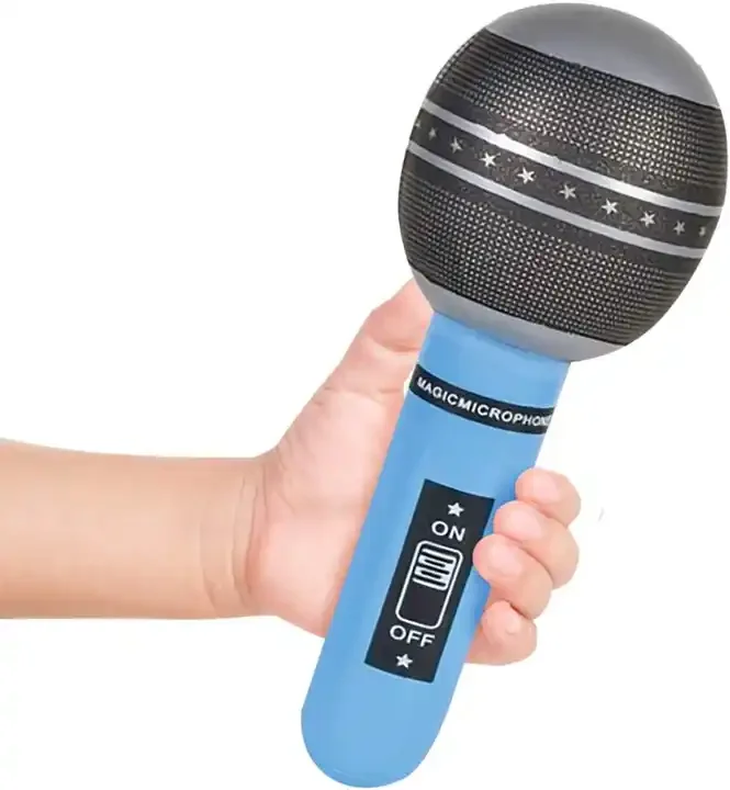 Inflatable Microphones Pretend Play Microphone Inflates, Durable Water Pool Toys Birthday Party Decoration