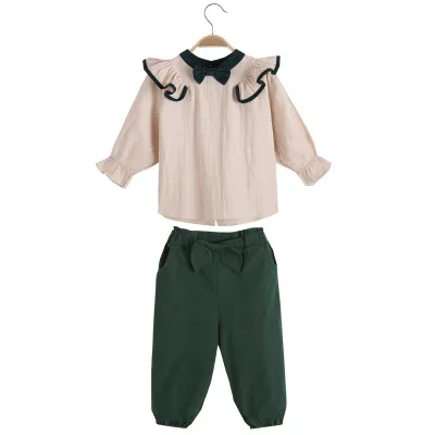 Wholesale fall beautiful infant children clothes teen baby designer inspired clothing set for girls 6 to 14 years