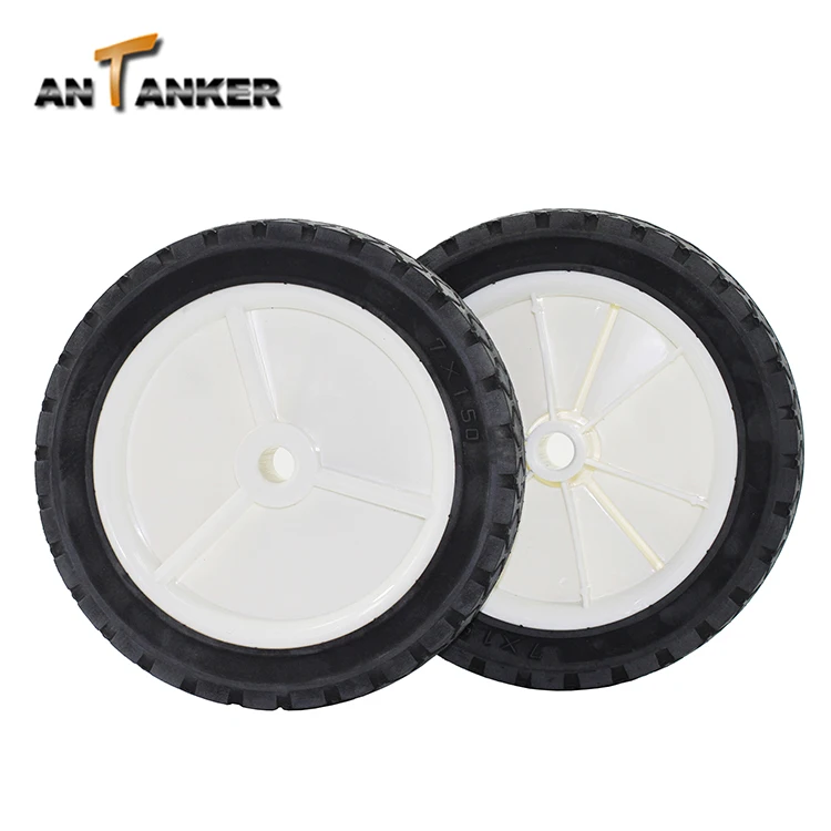 Antanker Lawn mower accessories  7in Semi Pneumatic Rubber wheel 9611 lawn mower garden Wheel