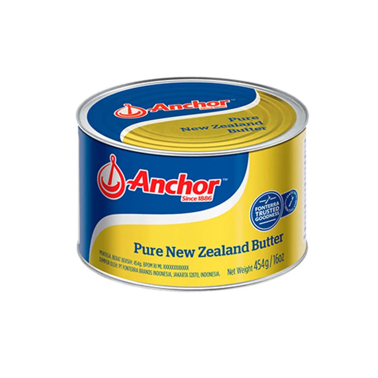 Anchor Tinned Butter 454g Can Natural Health High Quality Dairy Products Ambient New Zealand Butter Prices