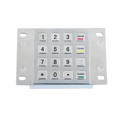 16 клавиш Металлическая Мембрана usb переключатель клавиатура 4x4 Водонепроницаемая промышленная цифровая механическая клавиатура с подсветкой