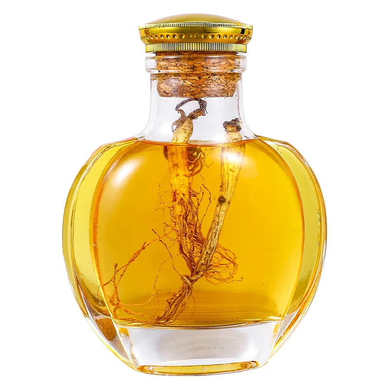 500ml Glass Honey Container Green plum ginseng drink glass fruit wine bottle canning bottle glass storage jar