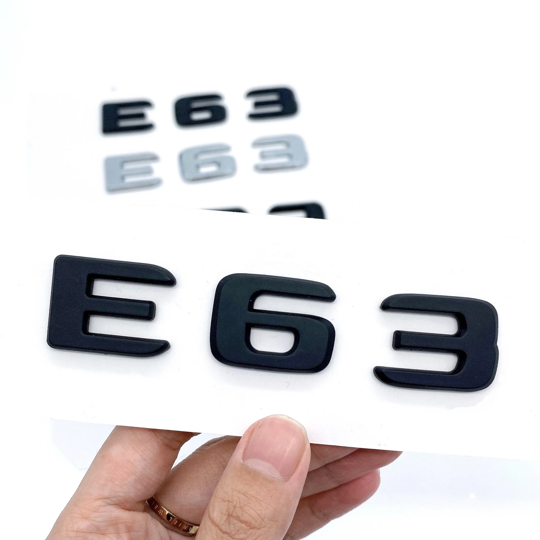 ABS Car Rear Tail Trunk Emblem Badges Logo Stickers For Mercedes Benz E63 C63 S63 E400 C400 C43 C300