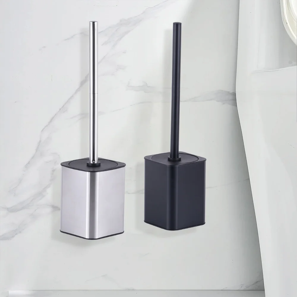High Quality Square Toilet Brush Holder Set Tpr Silicone Cleaning Brushes Toilet Brush