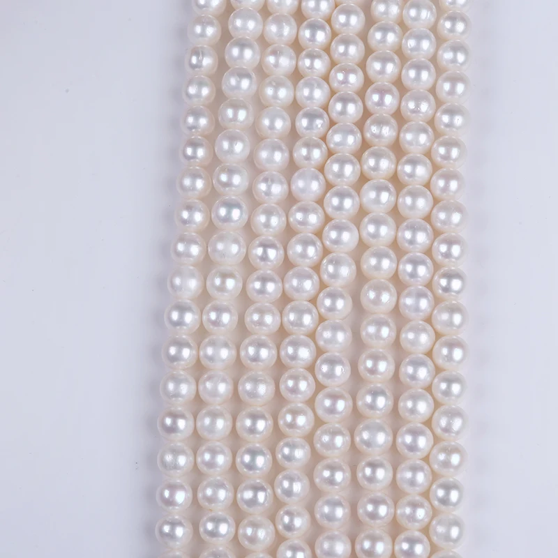 8mm Round shape freshwater pearl bead string