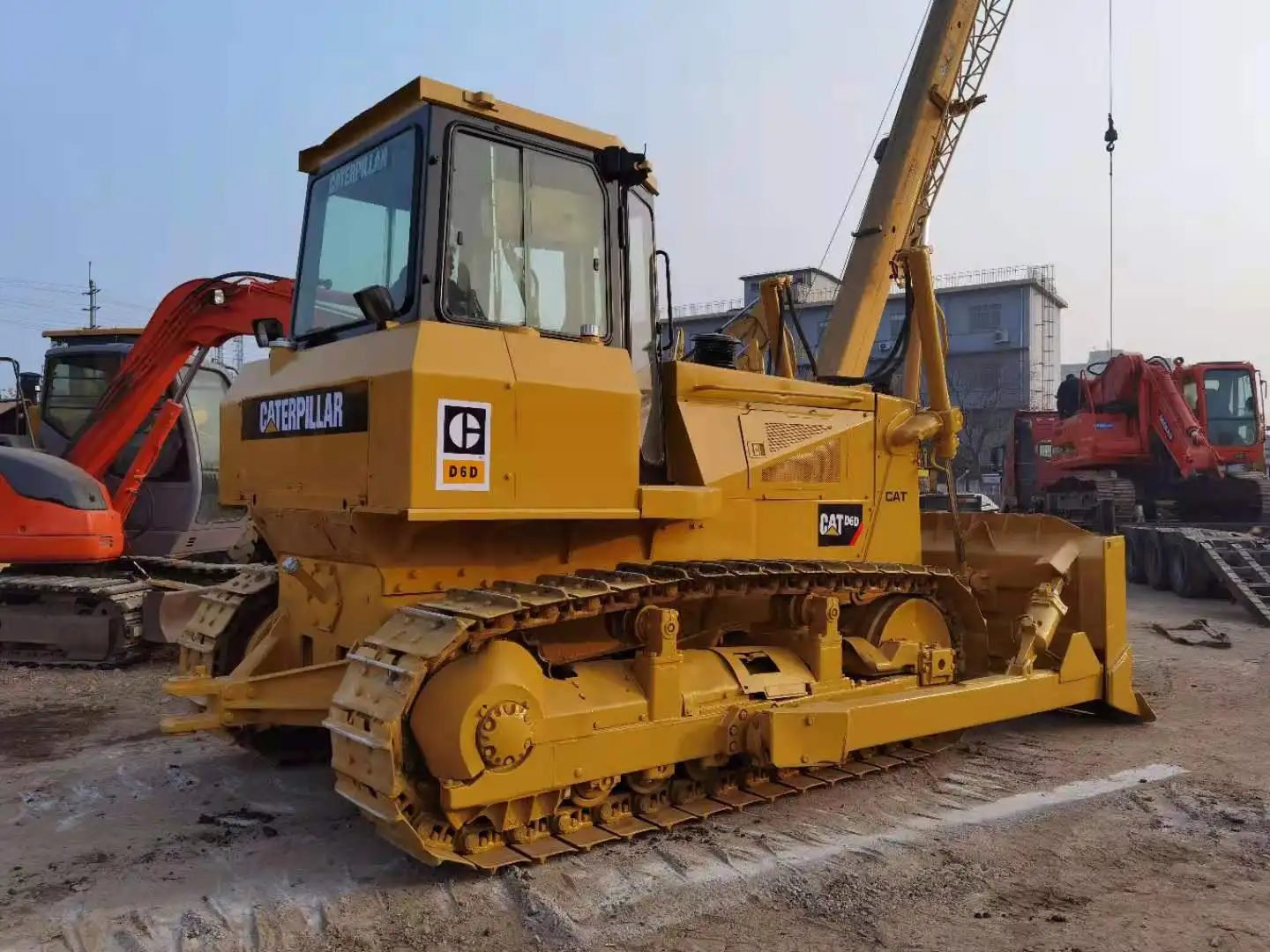 Б/у гусеничный бульдозер оригинальный японский б/у CAT D6D трактор для промышленности бульдозеры