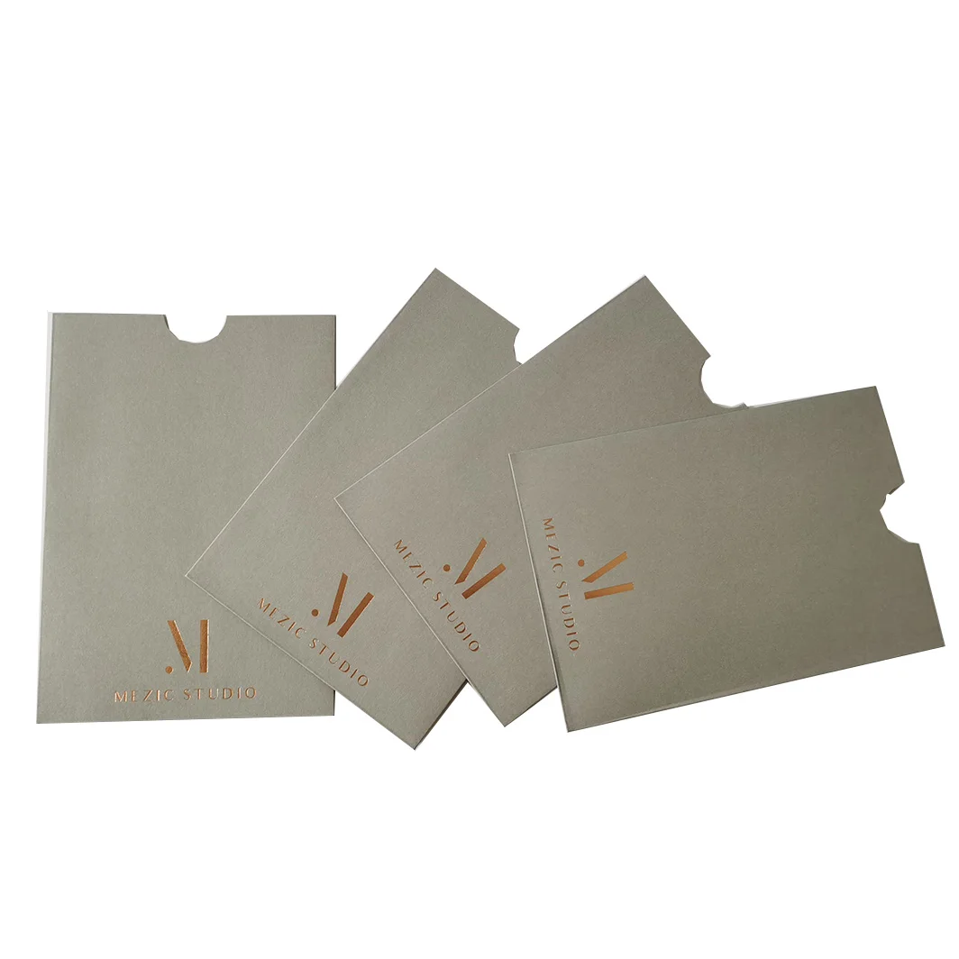 Gloss black paper custom size with logo packaging envelope for thank you