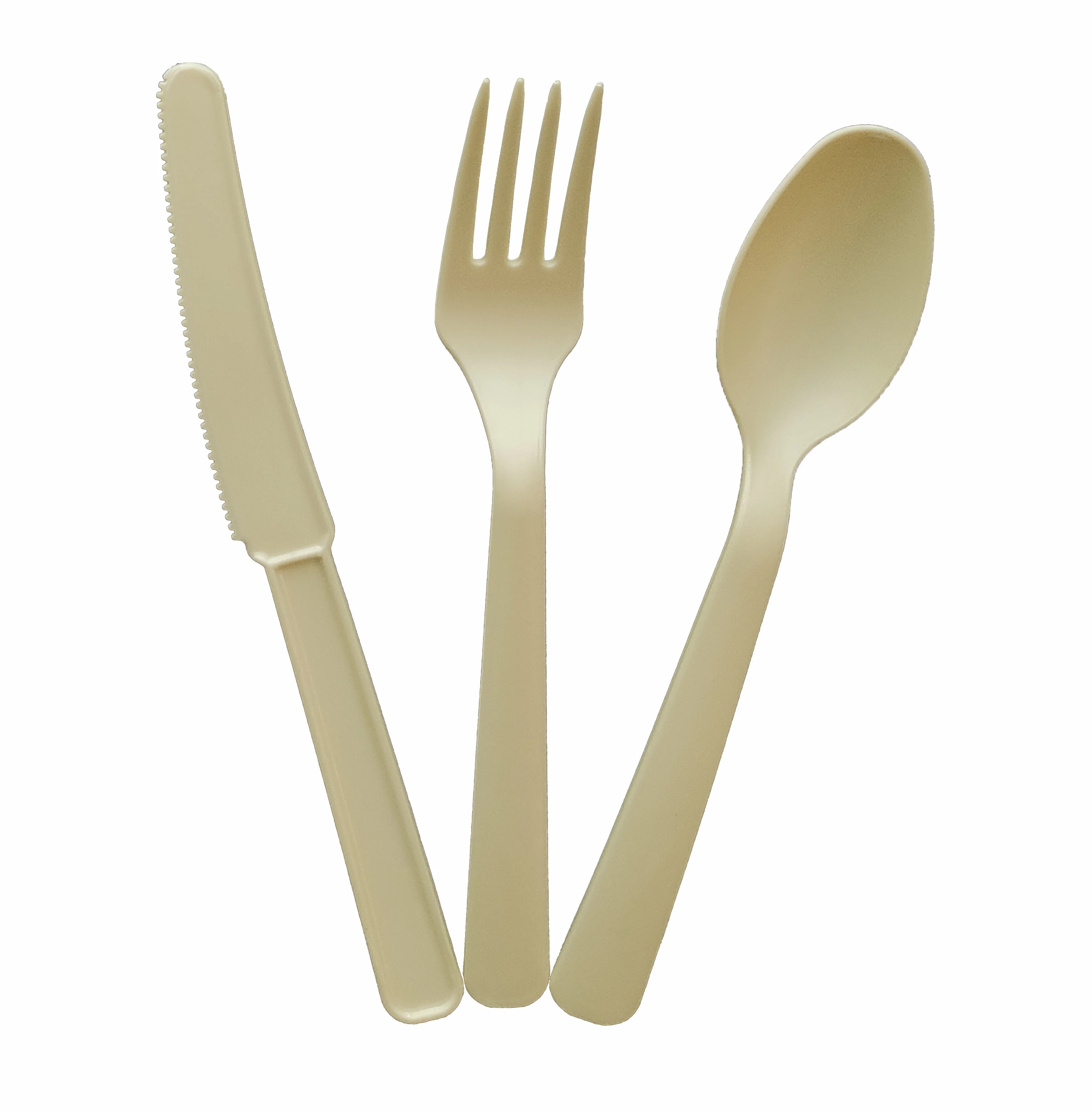 Corn Starch Plant-based Eco-friendly 100% Biodegradable and Compostable Plastic Knife Fork Spoon CPLA