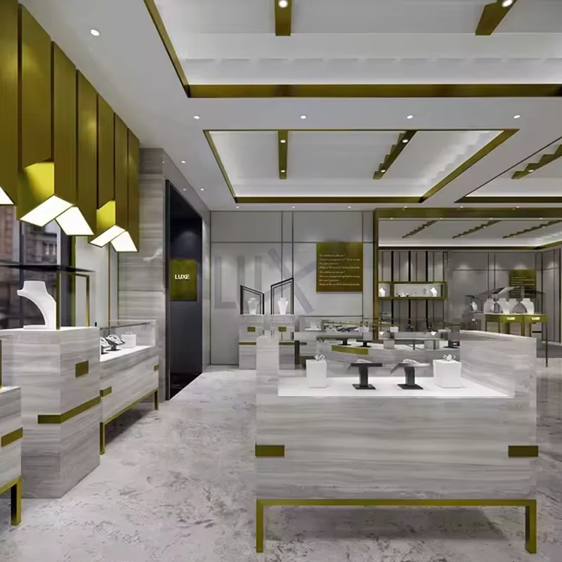 LUX Design Custom High Quality Furniture for Fashion Jewelry Store Showcase Display Counter
