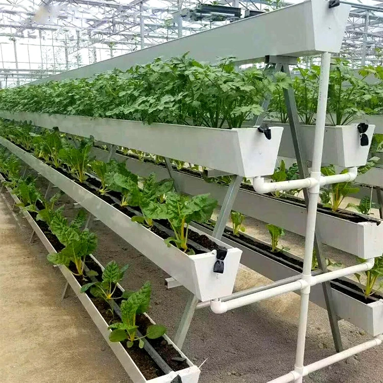 Системы гидропонного выращивания овощей Nft пищевого класса желоб для посадки клубники и