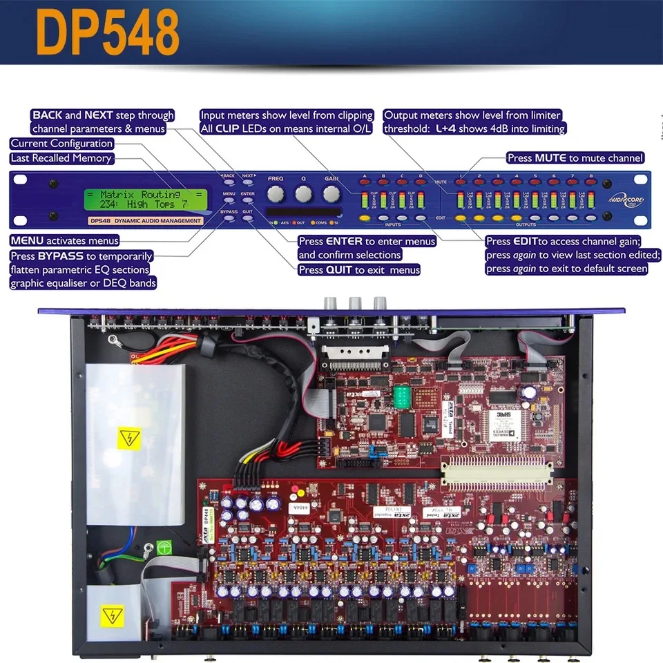 XTA DP548 Multi Effect Processor Audio Pro Audio Digital Processor Audio Processor