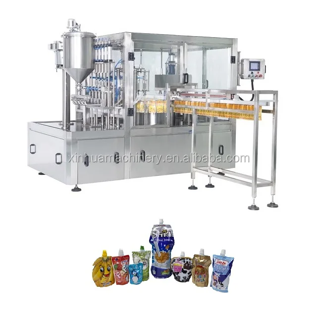 China Best automatic doypack bag spout bag juice filling capping machine With Promotional Price