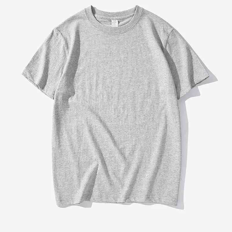 Футболка Базовая однотонная с коротким рукавом и круглым вырезом для мужчин и женщин, 100% хлопок