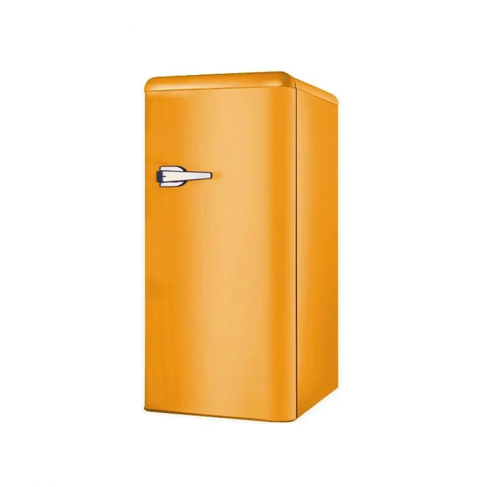 Flylon white blue orange household desktop single door 90L mini refrigerator
