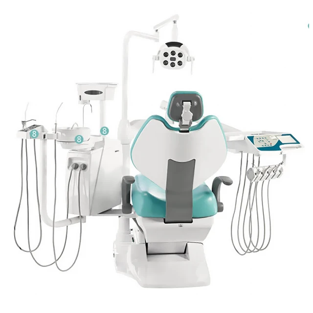 Quality Medical Top 10 CE Approved China Dental Unit multi-function foot pedal dentist chair Clinic Medical Dental Chair