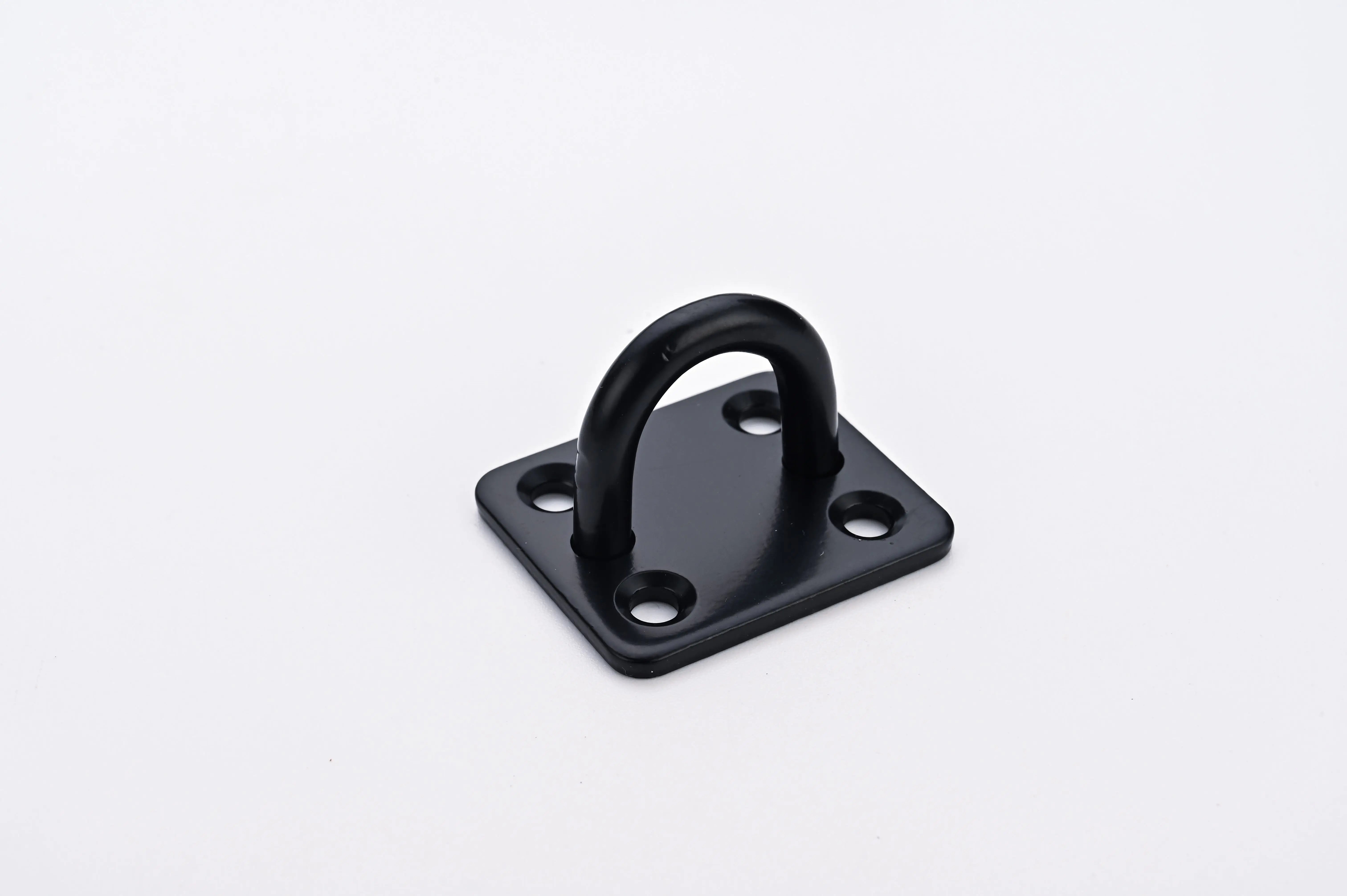 6KN M8 D-shaped flattened mountaineering buckle iron D-shaped electrophoretic black hammock hook yoga swing rope strap hook