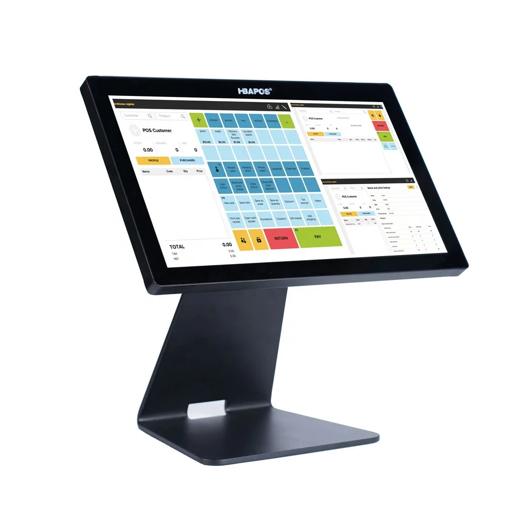 15.6 inch Point of sales System Win10 Pos Tablet All In One Touch Screen Restaurant Supermarket with J1900 CPU