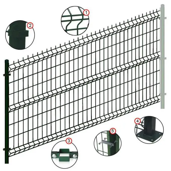 Best Selling Easy Installation garden galvanized wire fence cerca de malla de alambre 3d fence panel