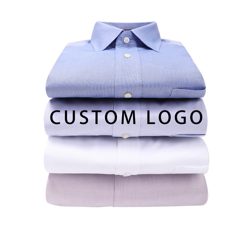 Высококачественная офисная рубашка, без 100%, из хлопка и железа, без морщин, для мужчин
