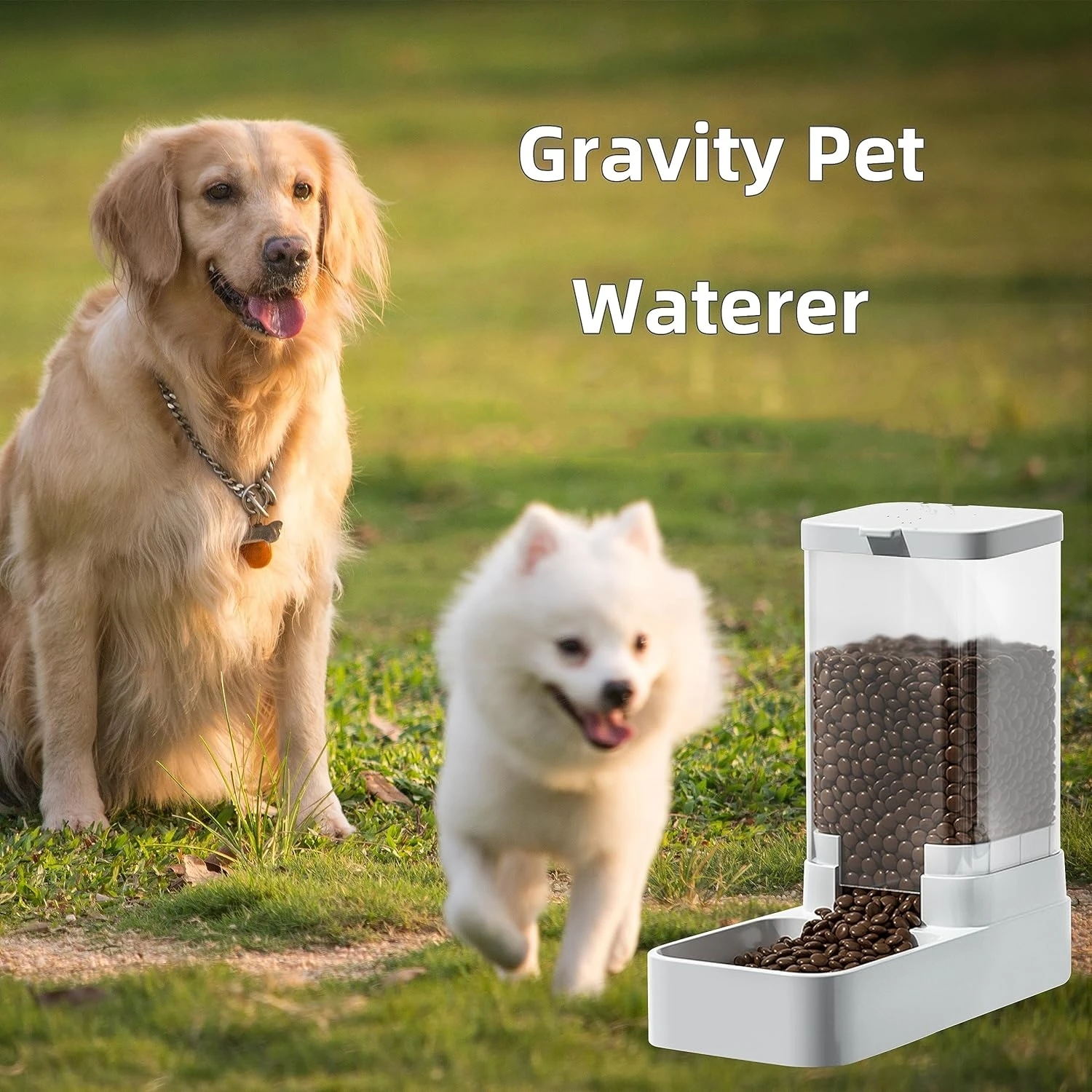 Custom Alimentateur pour animaux Gravity automatic pet Feeder Pet Food Dispenser pet Food Storage Bucket dispenser