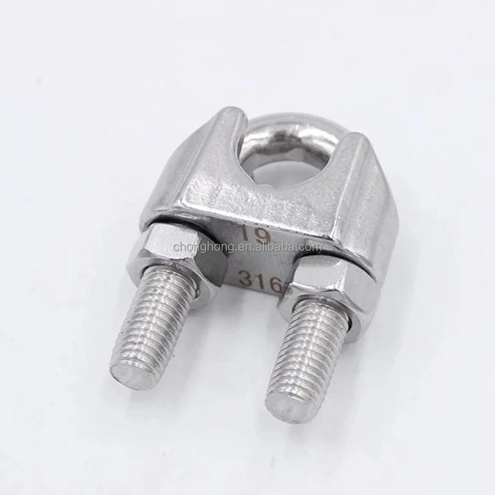 DIN741JIS Type US Type Wire Rope Clip Stainless Steel Clip  AISI316/AISI304 Cable Clamp Ready Stock