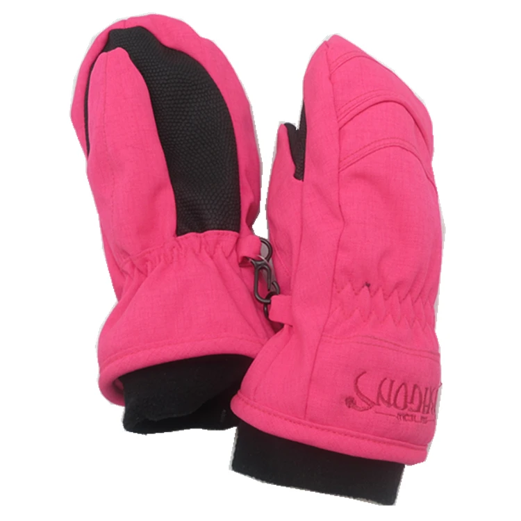 
Best Sell Taslon back Breathable Genis Cowhide Custom insulate C100 Waterproof Winter Leather Ski Mittens Gloves 