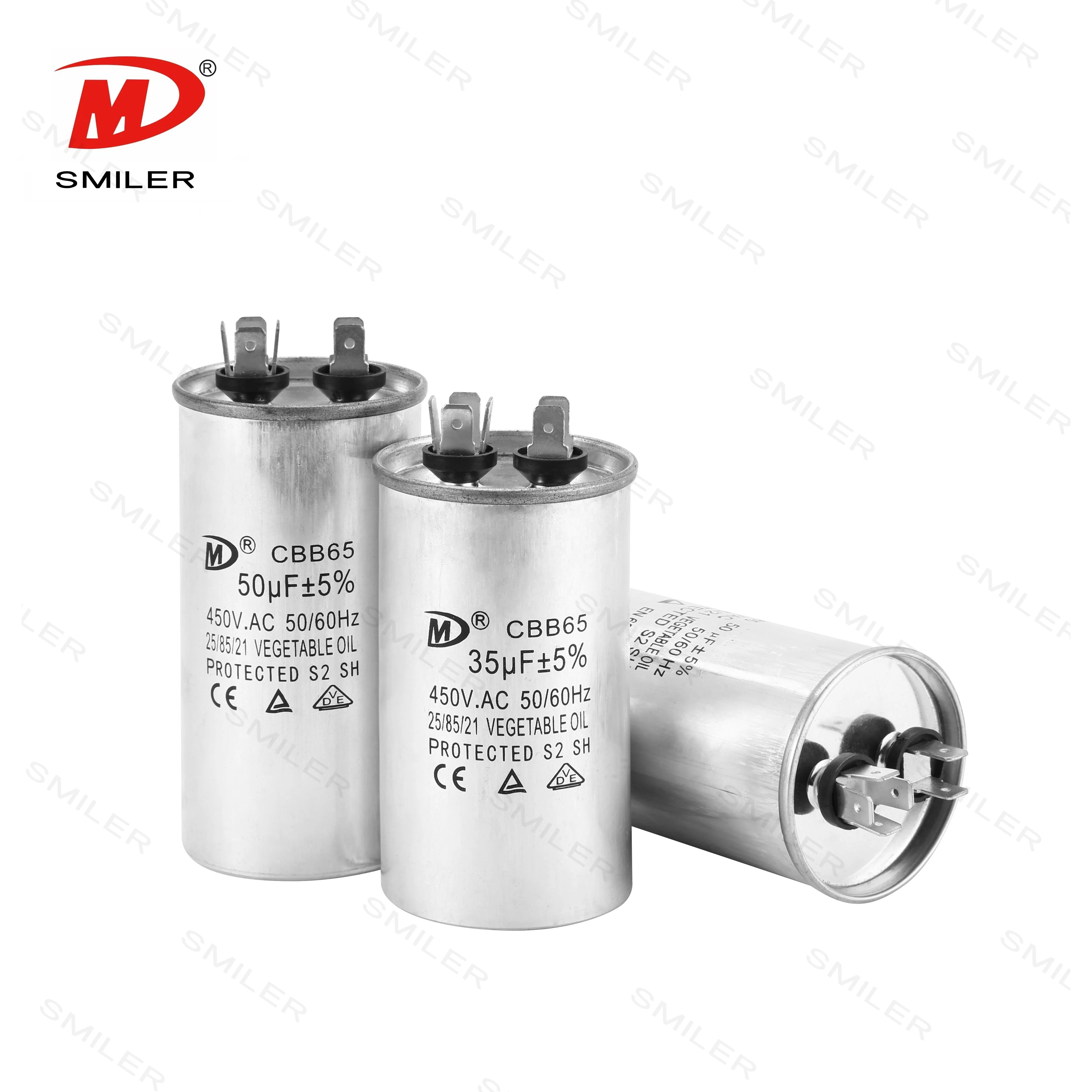 CBCBB65 450V AC Motor run capacitor 10uf 15uf 20uf 25uf 30uf 35uf 40uf 45uf 50uf 55uf 60uf 65uf For Air conditioner