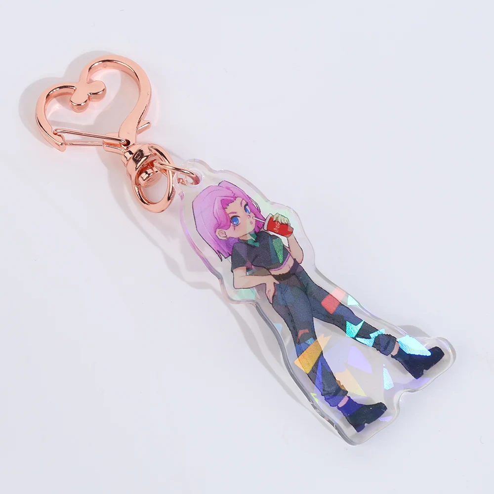 Custom Key Chain Charms Fobs Keys Clear Image Printing Holographic Acrylic Keychain
