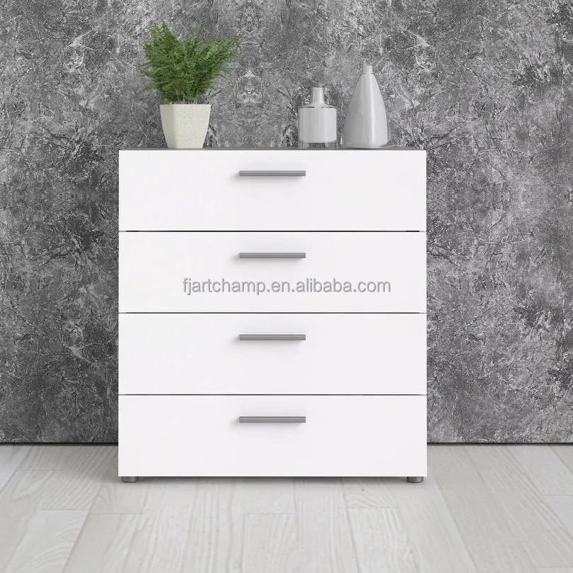 White Modern Furniture Living Room Luxury Wooden Console Tables with Mirror&Drawers