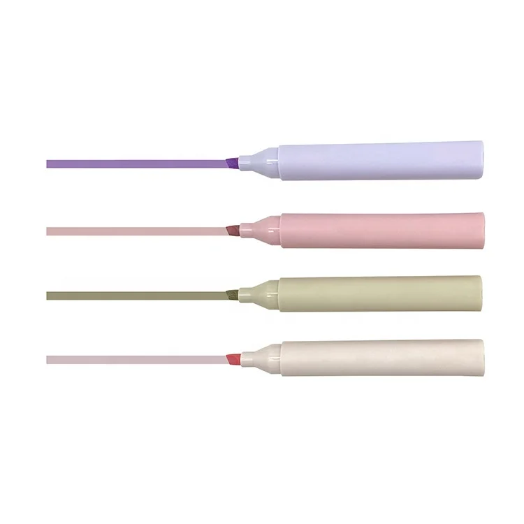 Assorted Colors  Aesthetic Highlighters Muted Pastel Color Chisel Tip No Bleed Bible Highlighter for School Supplies