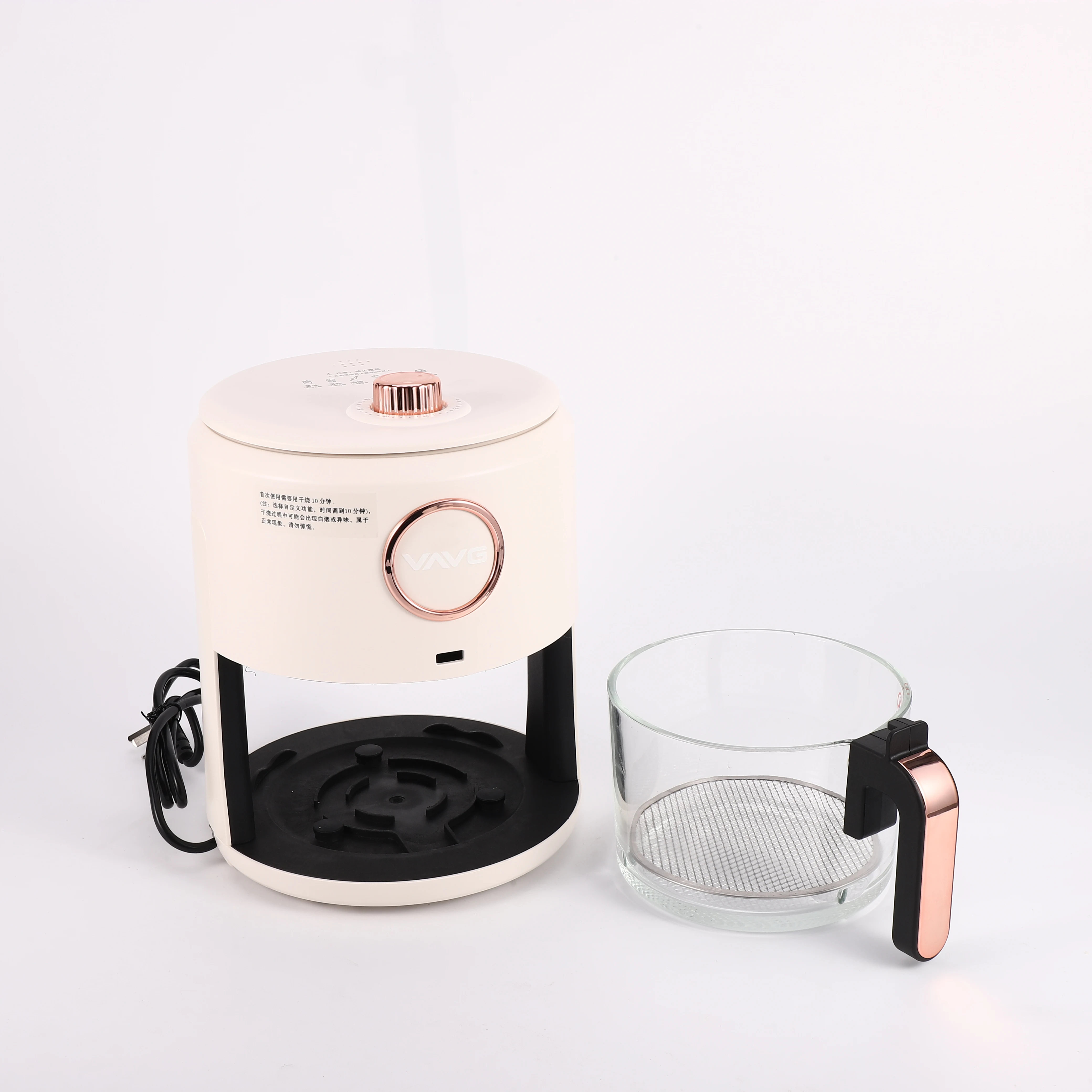 Official Logistics Support 5L Air Fryer Ovens 360 Cycle Heating Air Fryer With Visible Cooking Window Single Pot