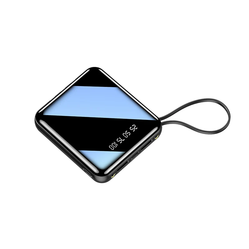 2022 New Products Factory Selling With cable Delicate Li-polymer Battery Pack 10000mAh Mimi Power Bank Mobile Charger