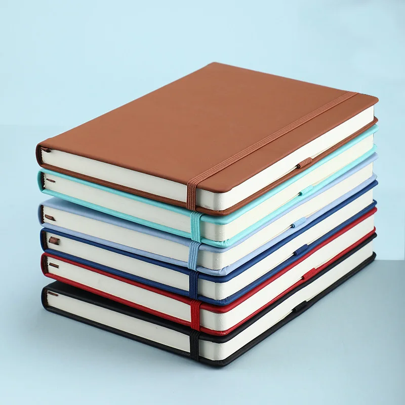 Custom Promotional A5 Business Soft Journals Notebook Pu Leather Hardcover Notebooks For Students