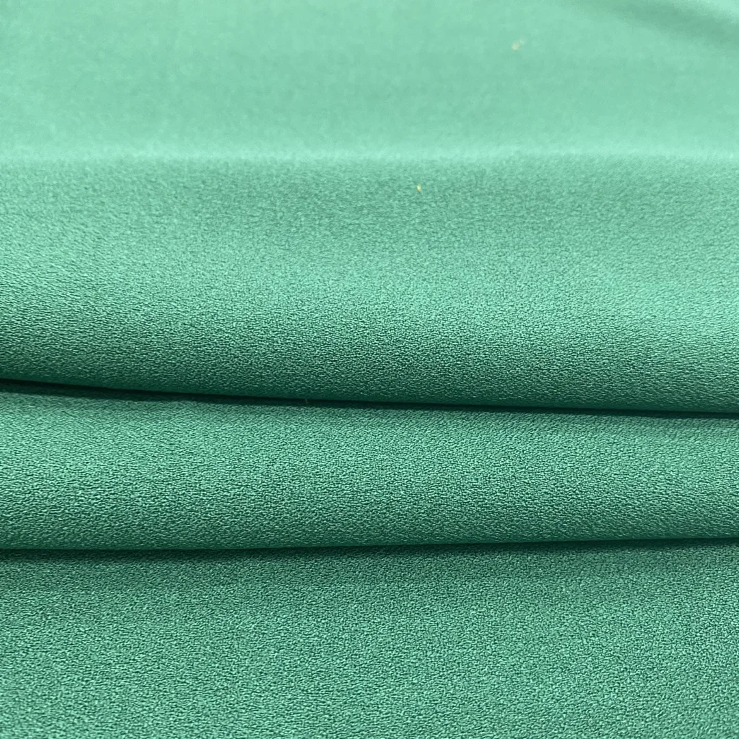 2021 NEWEST customization Color  100%Polyester Moss Crepe Fabric WOVEN For Dress Lady Garment