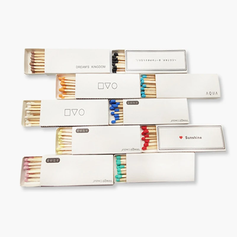 Processing and customizing a variety of advertising Match Hotel scented birthday candles Safe natural quality wood matchboxes