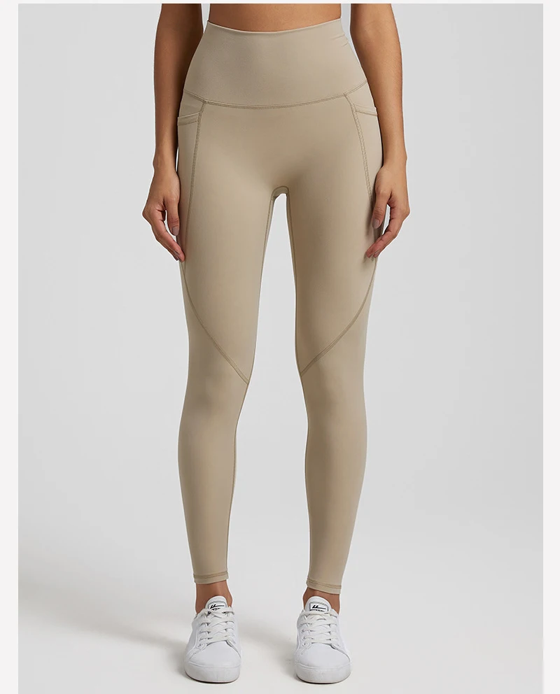Side Pocket Yoga Pants Inner Pocket Leggins 2023 Casual Double Pocket Design No Camel Toe Yoga Leggings For Women Gym