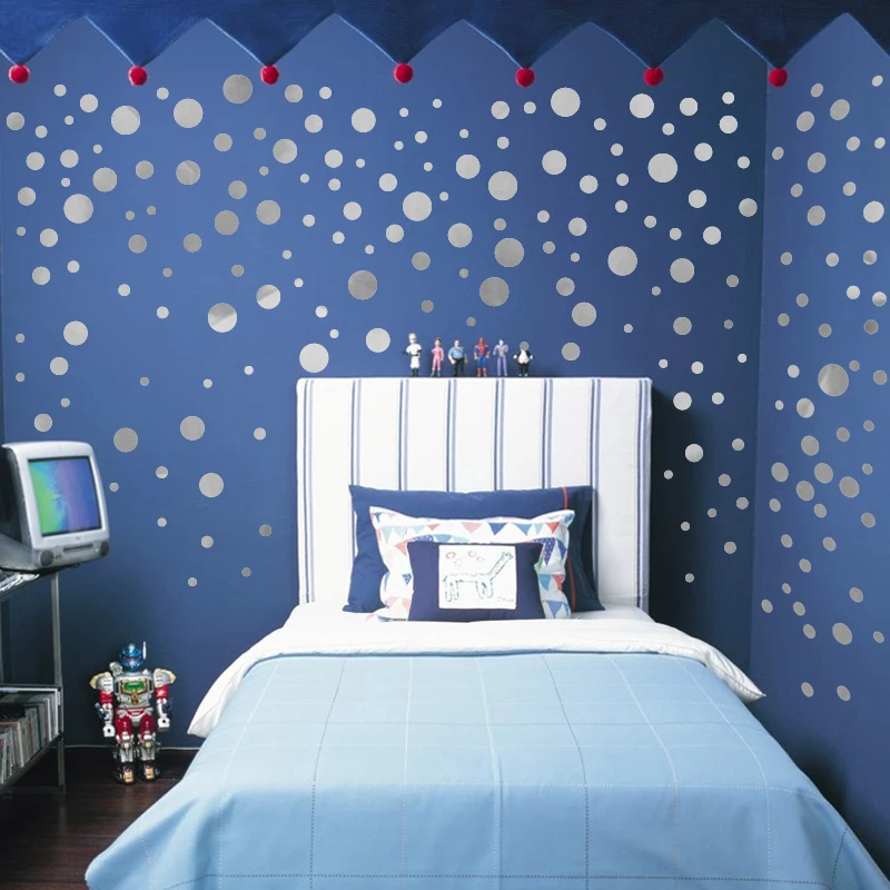 Серебряные круглые наклейки YIYAO с проволочным рисунком, стеклянные наклейки на окно, крыльцо, шкаф, настенные наклейки