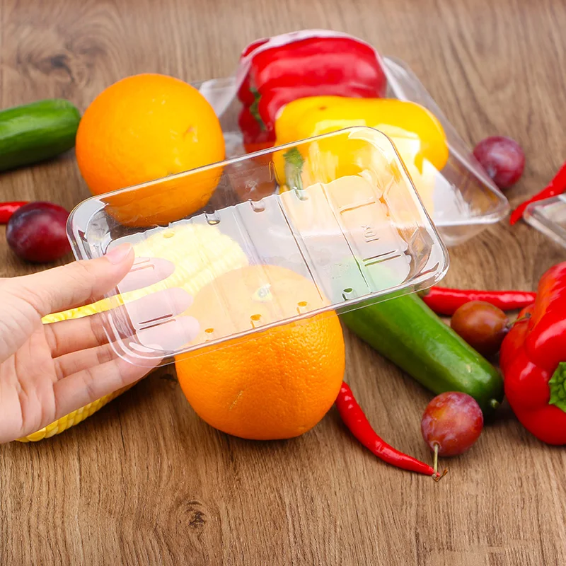 Fresh Foam Fruit Pack Styrofoam Meat Food Tray Supplier Veget Plastic Blister Food Packaging Rectangle 0.25mm~1.0mm 3-7days CM