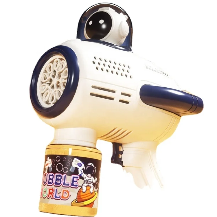 Bubble Machine Automatic Gatling Handheld Bubble Gun For Space Astronaut Theme Children Birthday Gift Toy