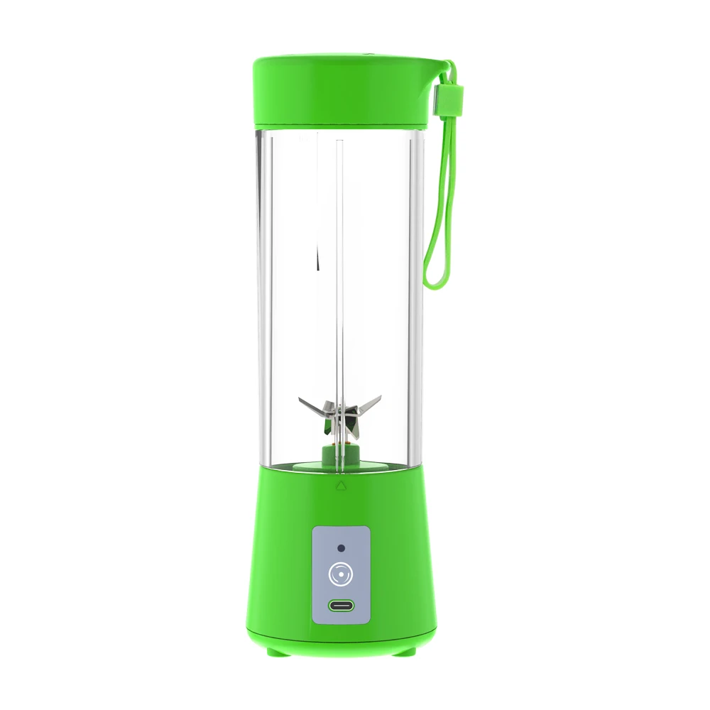 Customized logo portable blender juicer electric USB rechargeable mixer for fruit ice with 6 stainless-steel blades