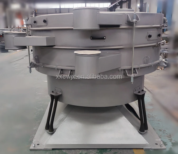 Starch Pollen Sieving Circular Tumbler Screen Rotary Shaker Rice Flour Sugar Glass Fine Powder Swinging Screening Machine