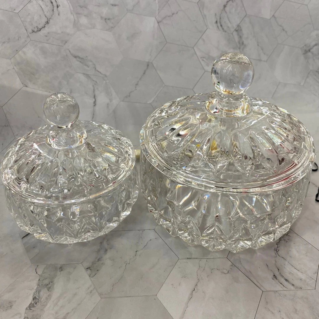 
2021 new glass candy jar with lid for wedding holiday home items 