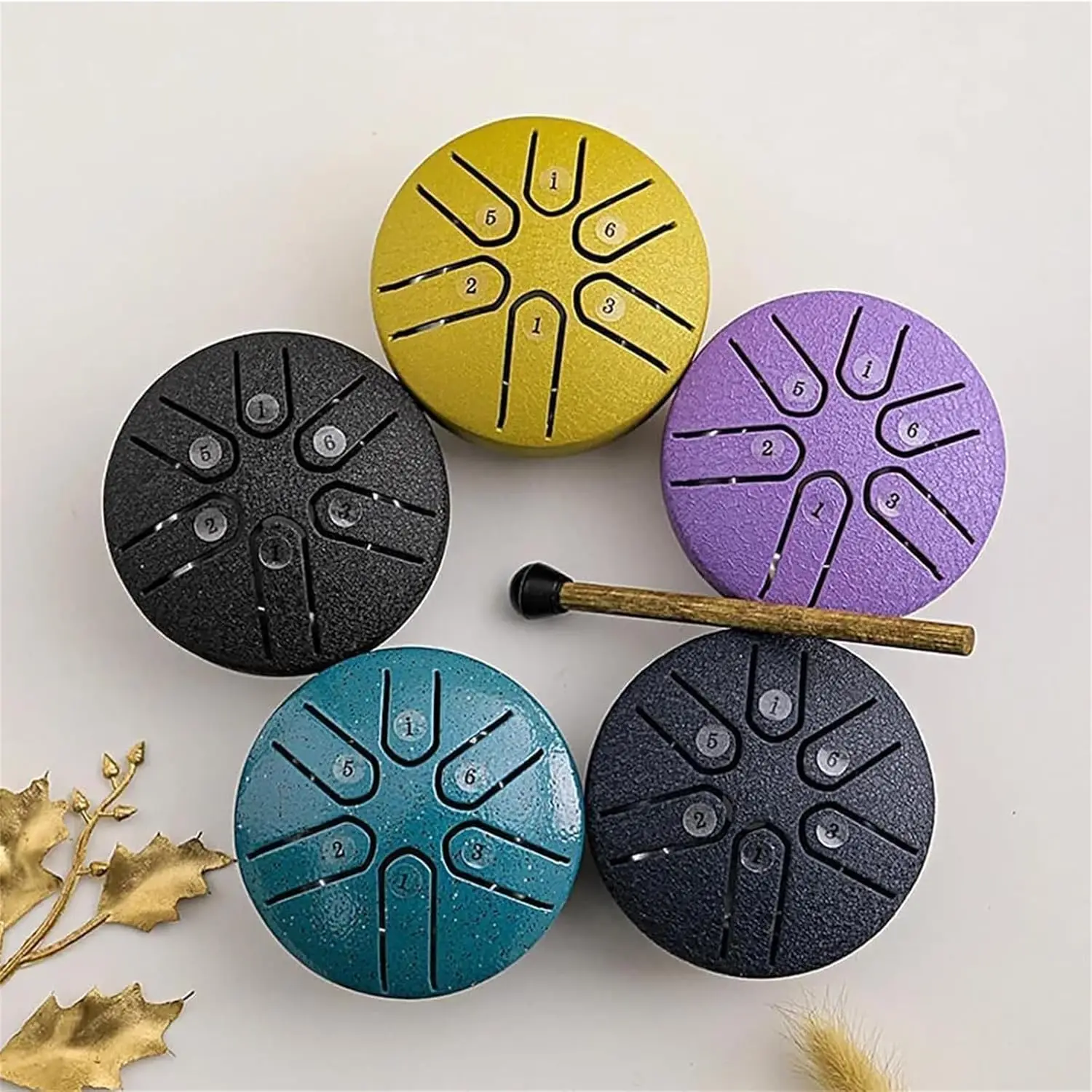 Wholesale Factory Price 3/6 Inches 6/8/11 Notes Steel Tongue Drum Rain Chime Steel Tongue Drum with Bag Outside Garden
