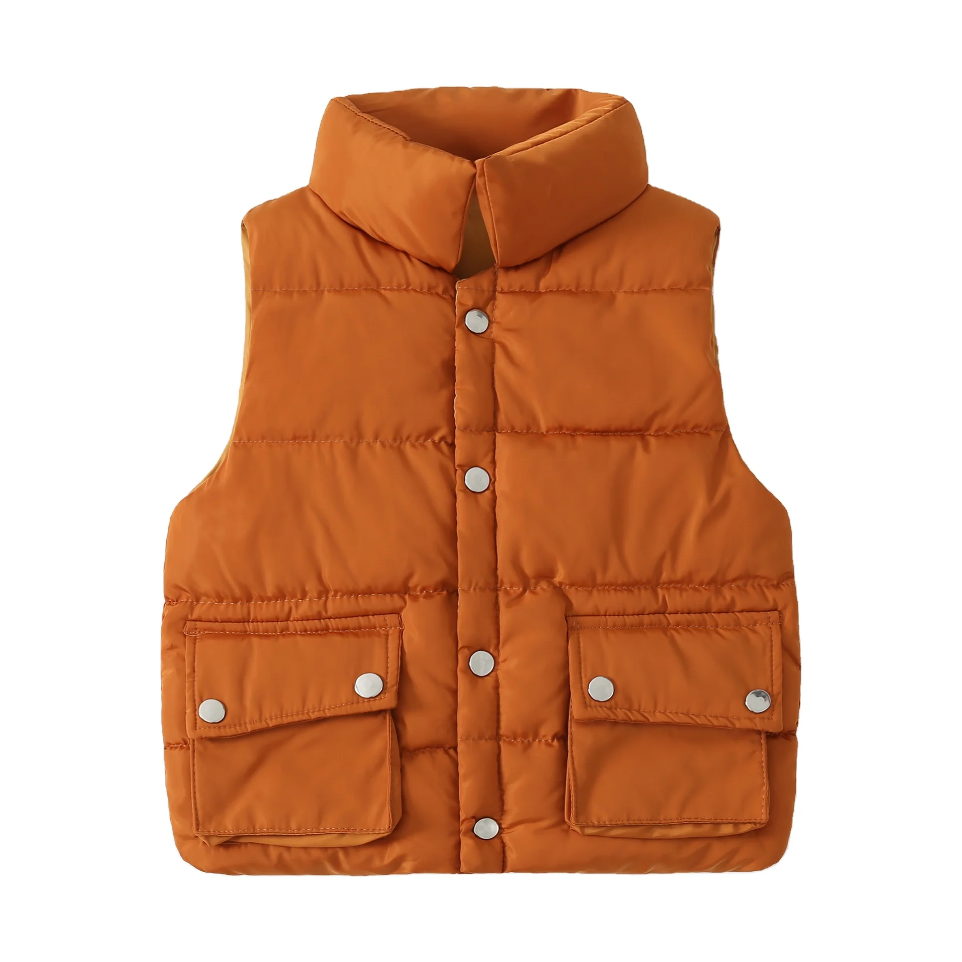 2022 warm winter work school children sleeveless down jacket warm winter kids zipper vest coat for boy girl