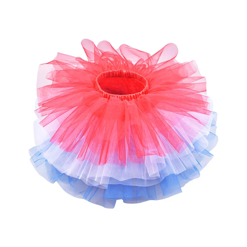 Kids Tutu Skirt Solid Color Mesh Multi-layer Tutu Skirt for Baby Girl Christmas and Halloween Decorations and Ruffles