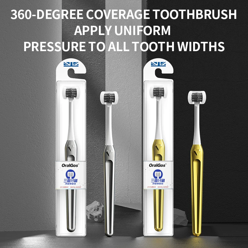 Three Sided Toothbrush Complete Cover Toothbrush Complete Teeth Gum Care Angle Clean Triple Sided Bristle Toothbrush